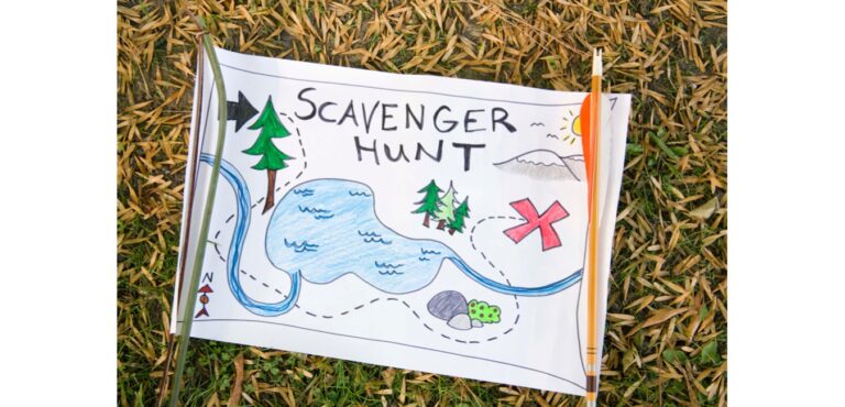 Map of a scavenger hunt