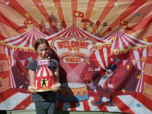 Carnival birthday party and cake