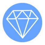 Blue icon with gem