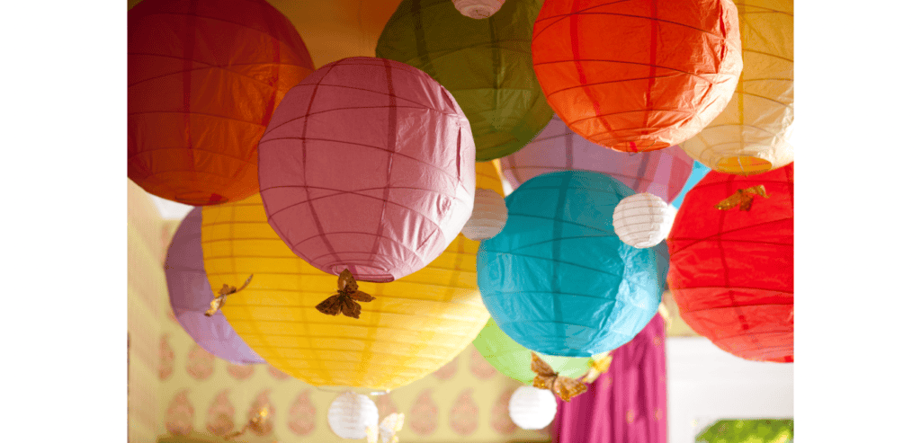 Round paper lanterns
