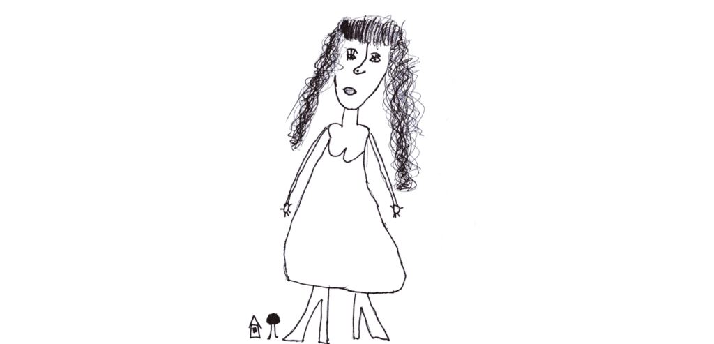 Line drawing of a person