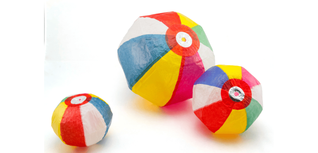Round paper balloons