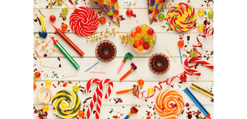 Lots of party sweets