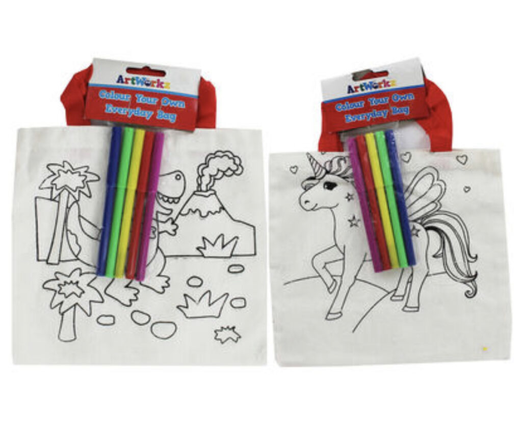 Party bags to colour in