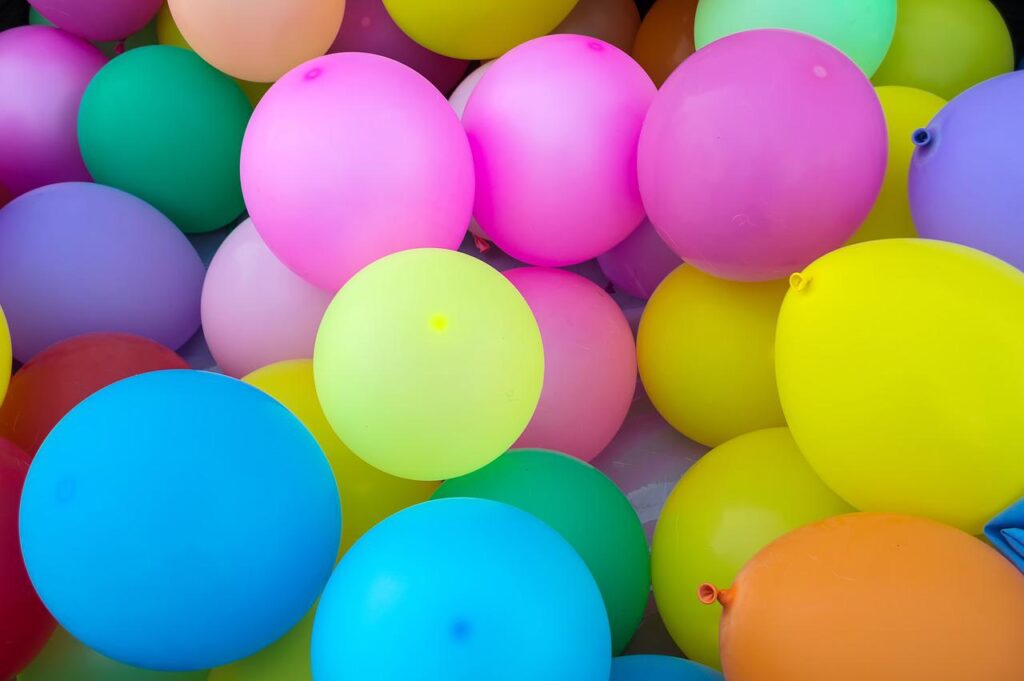 Coloured balloons