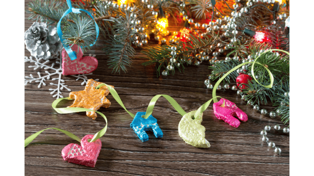 Coloured salt dough garland