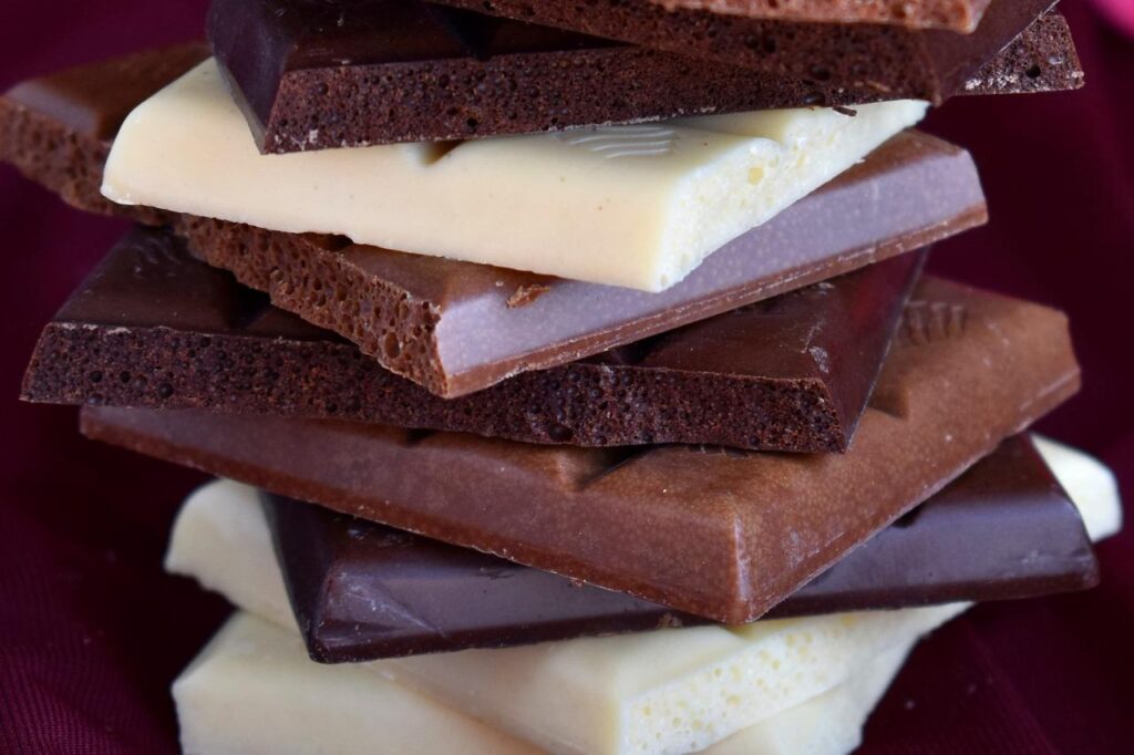 Pile of chocolate bars