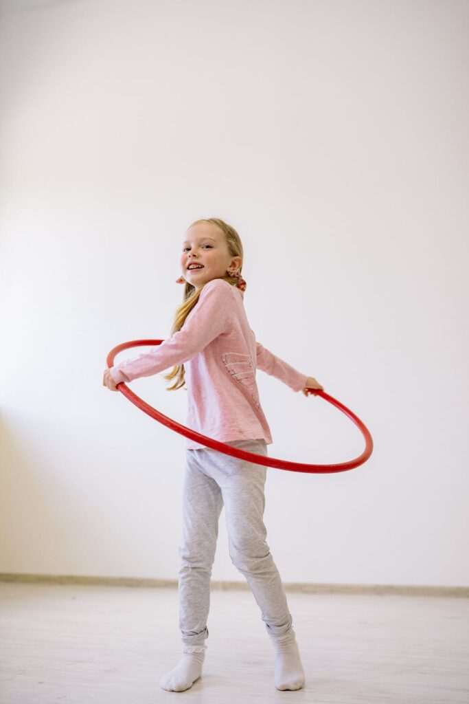 Girl doing hula hoop