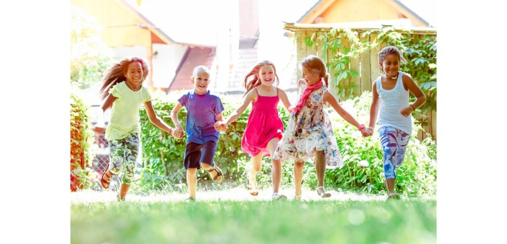 Kids holding hands