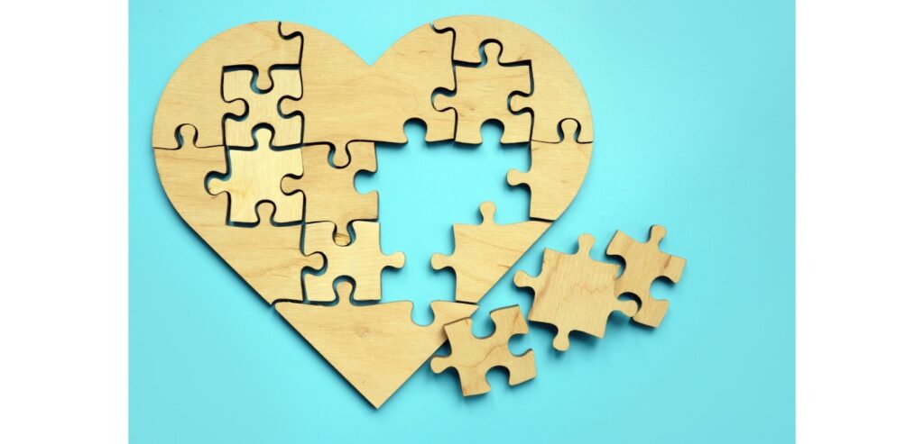 Heart shaped puzzle