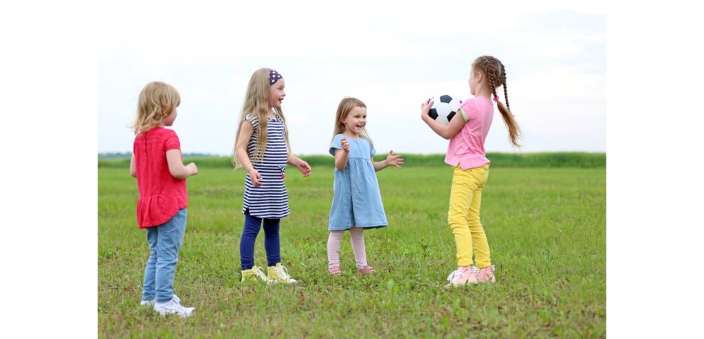 Children playing ball games