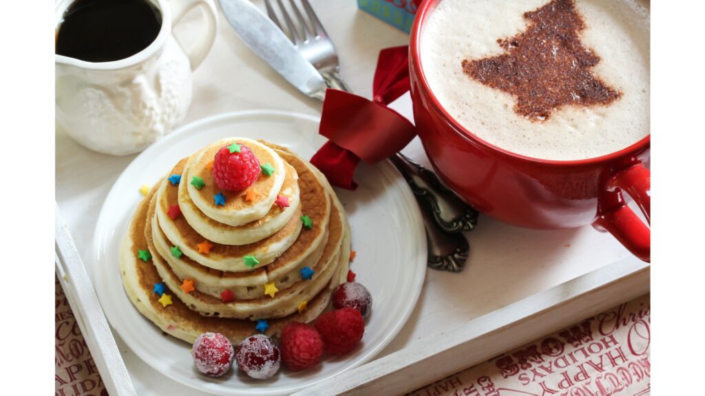 Christmas themed breakfast