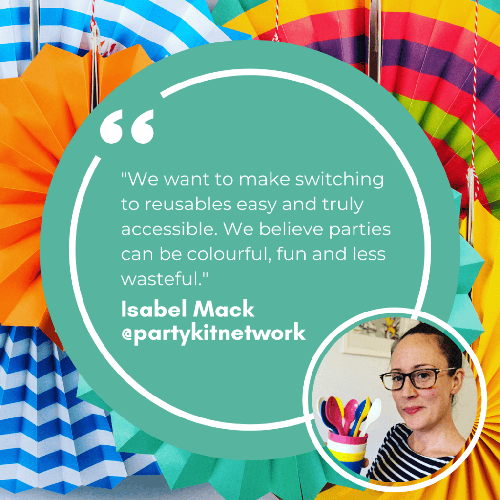 Social post of isabel Mack for the party kit network