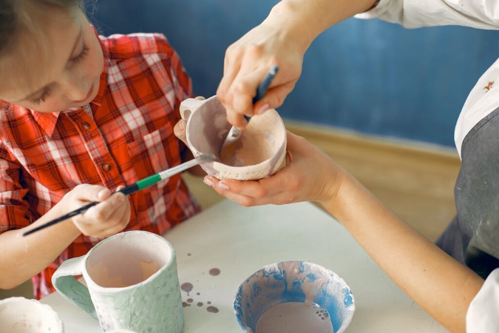 Painting pottery