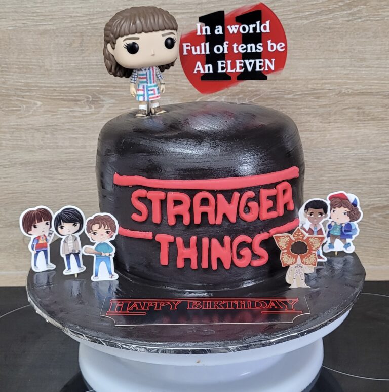 Stranger things inspired birthday cake