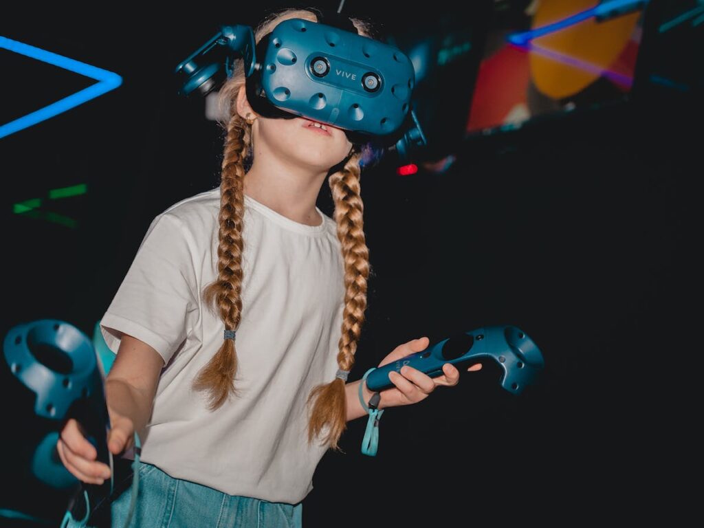 Girl doing gaming