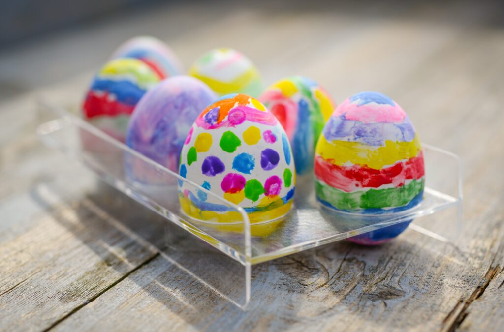 Colourful painted eggs - Easter celebrations and traditions for kids