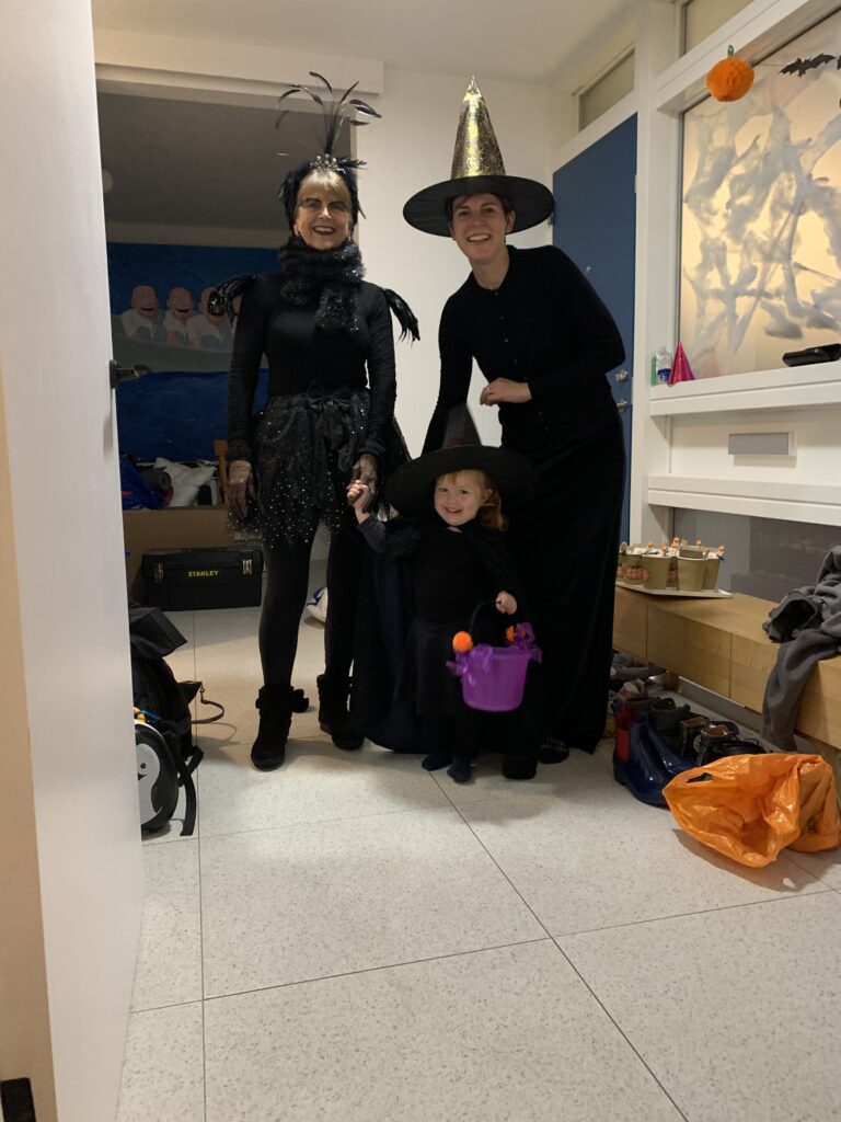 Mummy, lily and Zaza ready for trick or treating