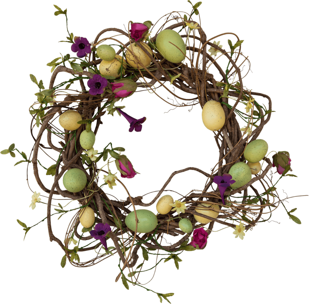 Wicker easter wreath