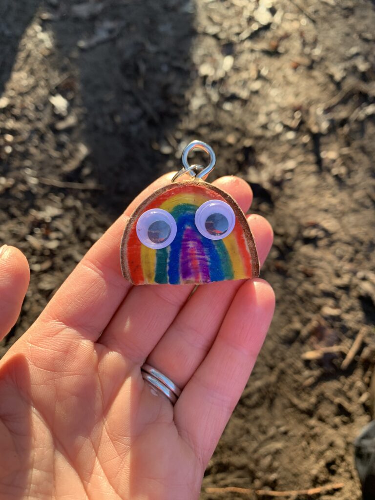 Little rainbow key ring