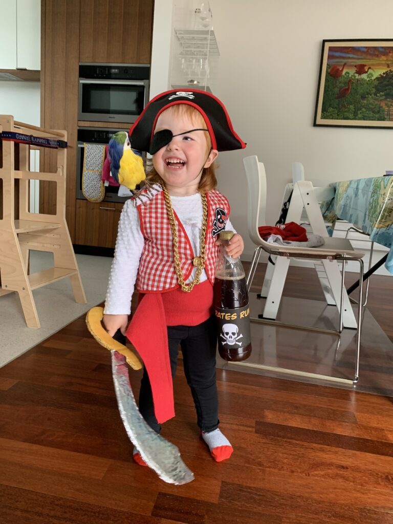 Lily in her pirate costume