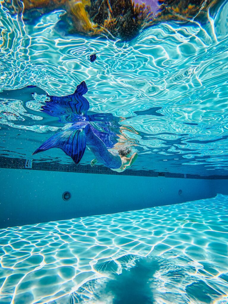 Mermaid in swimming pool