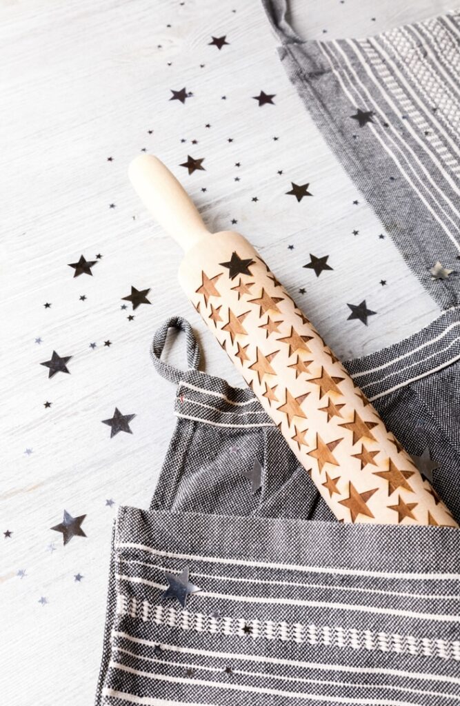 Rolling pin with stars on