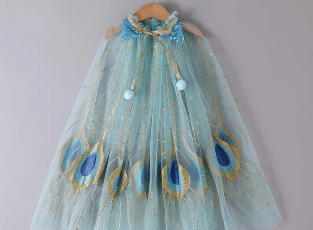 Beautiful peacock cape