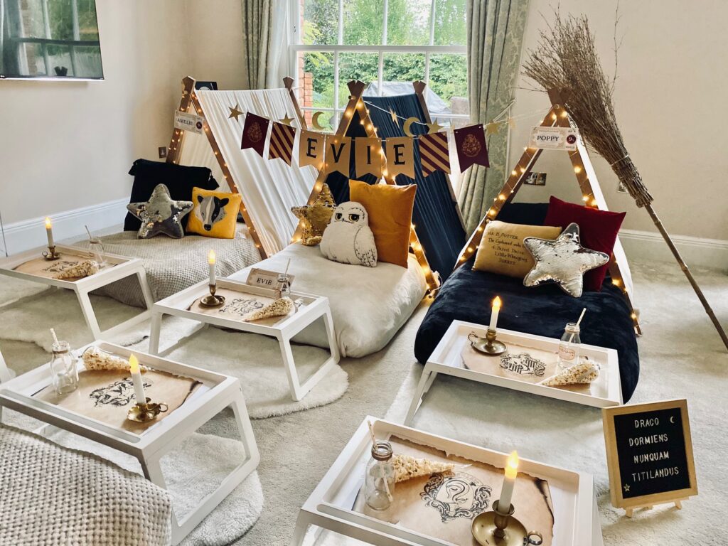 Harry Potter inspired sleep over teepees