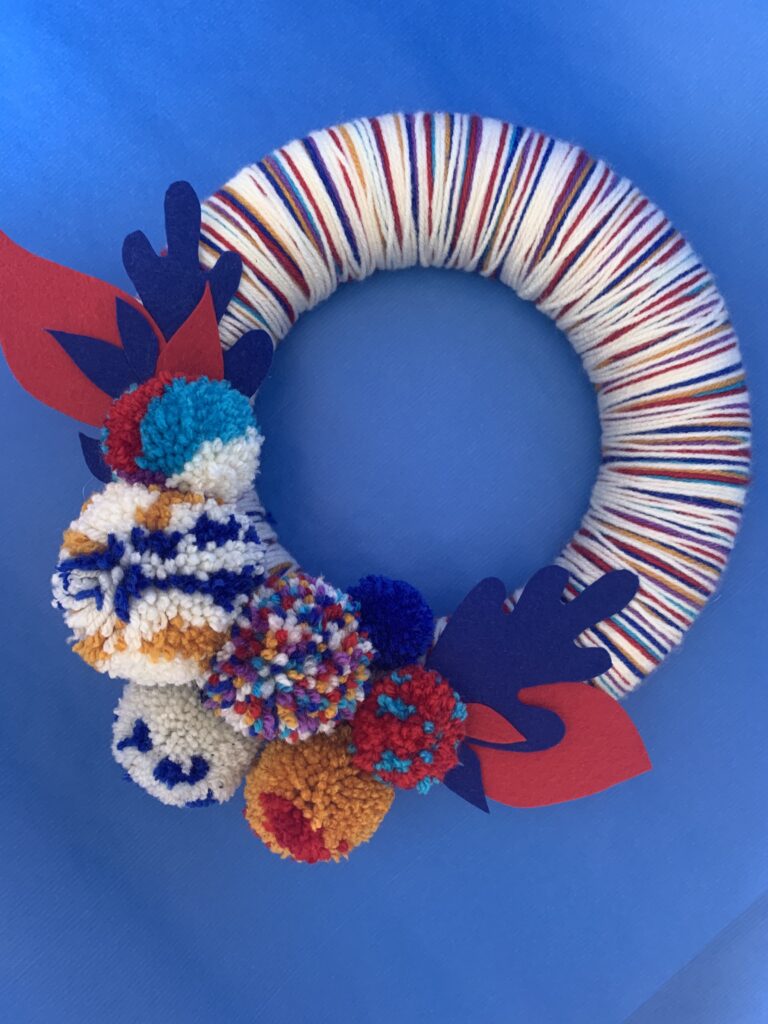 Pom-pom wreath