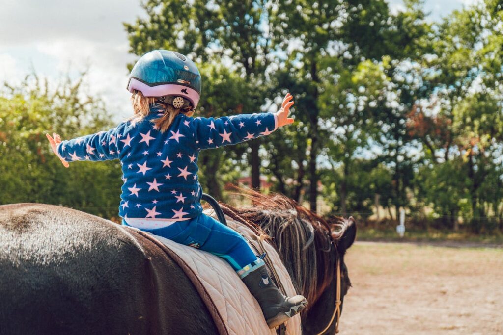 Little girl on a pony