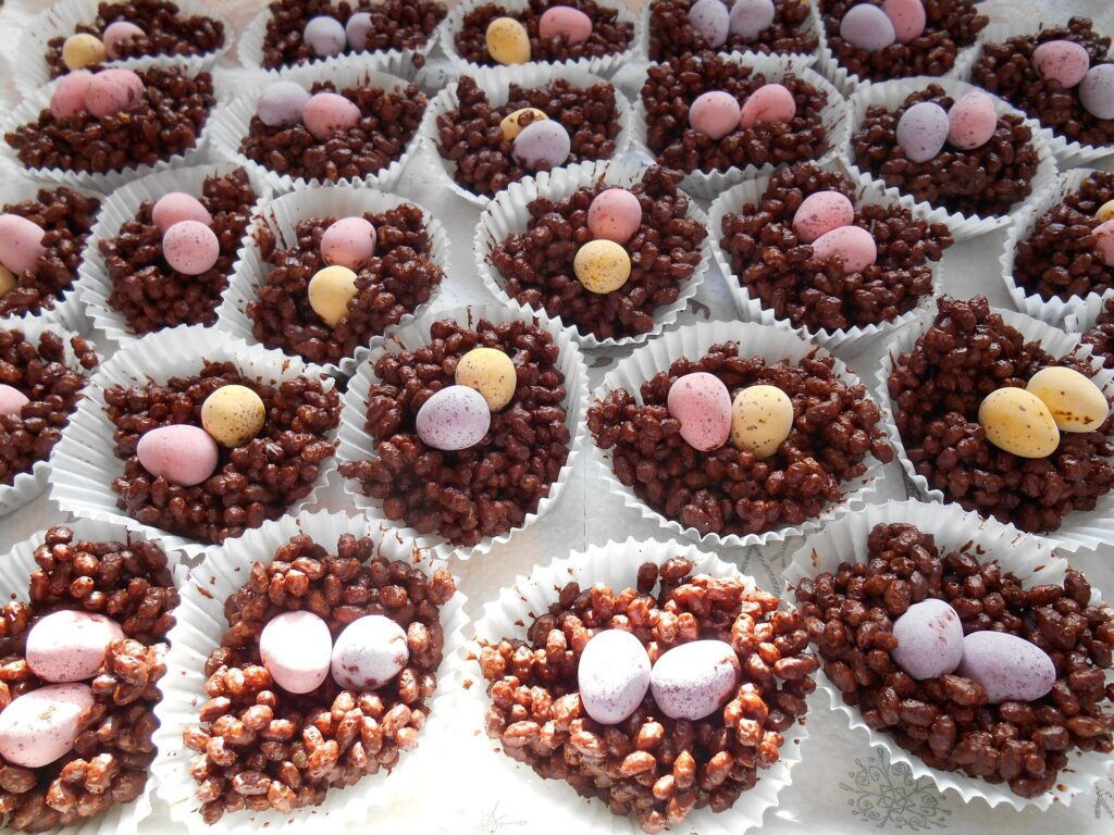 Chocolate easter nests
