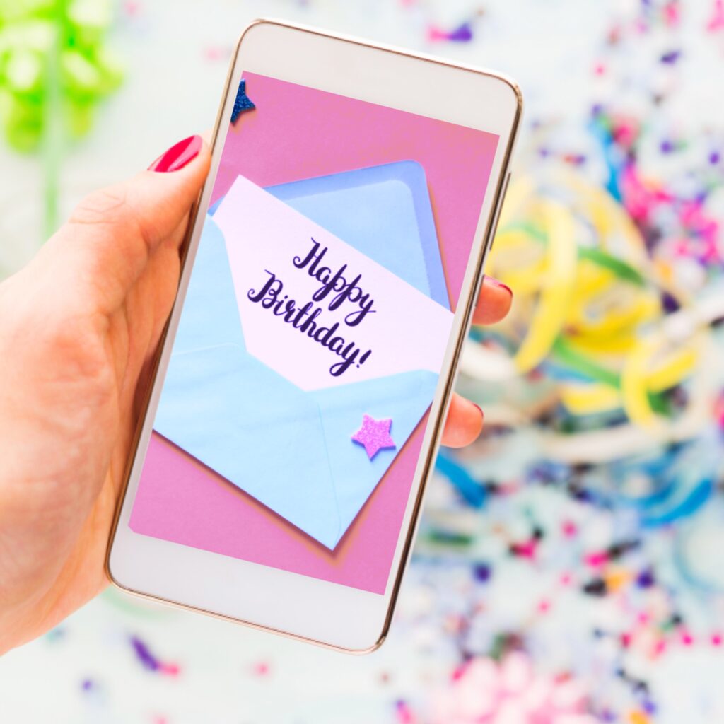 Birthday message on iphone