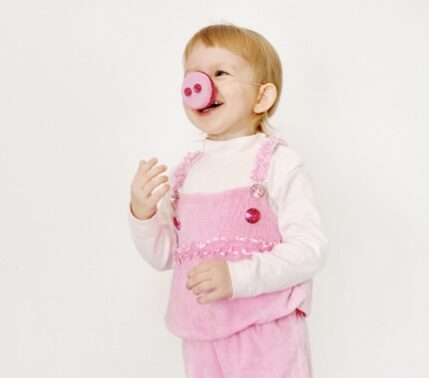 Girl dressed as a pig