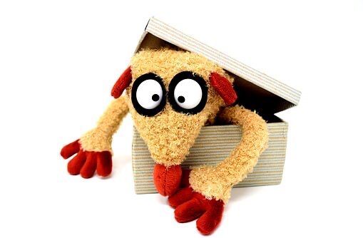 Toy coming out of a box