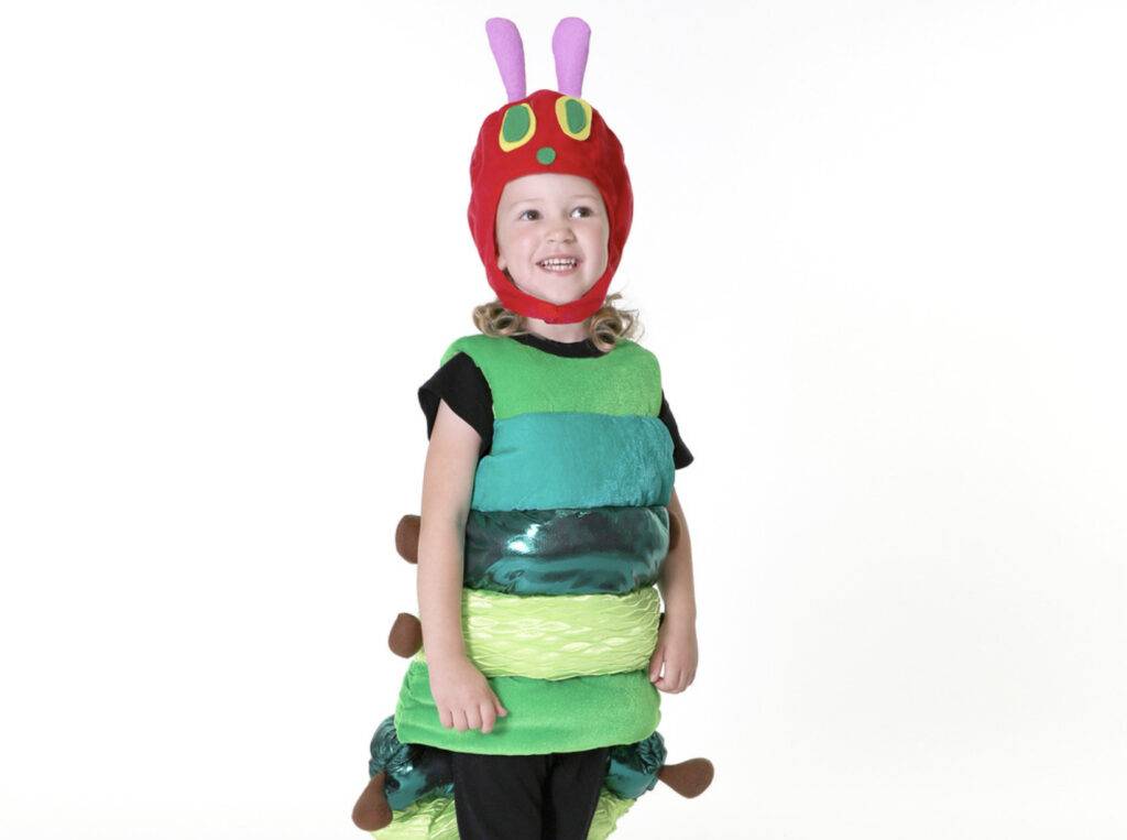 Child in a hungry caterpillar outfit