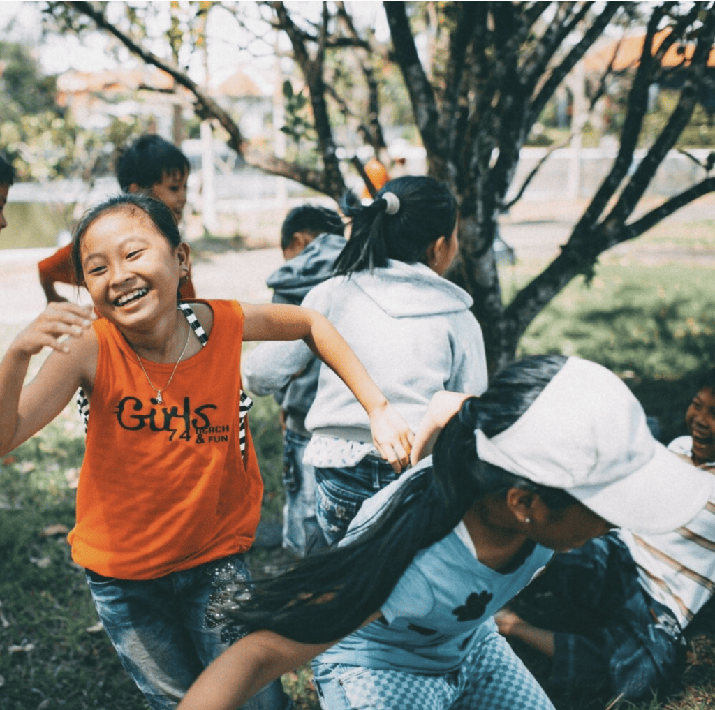 Children running about