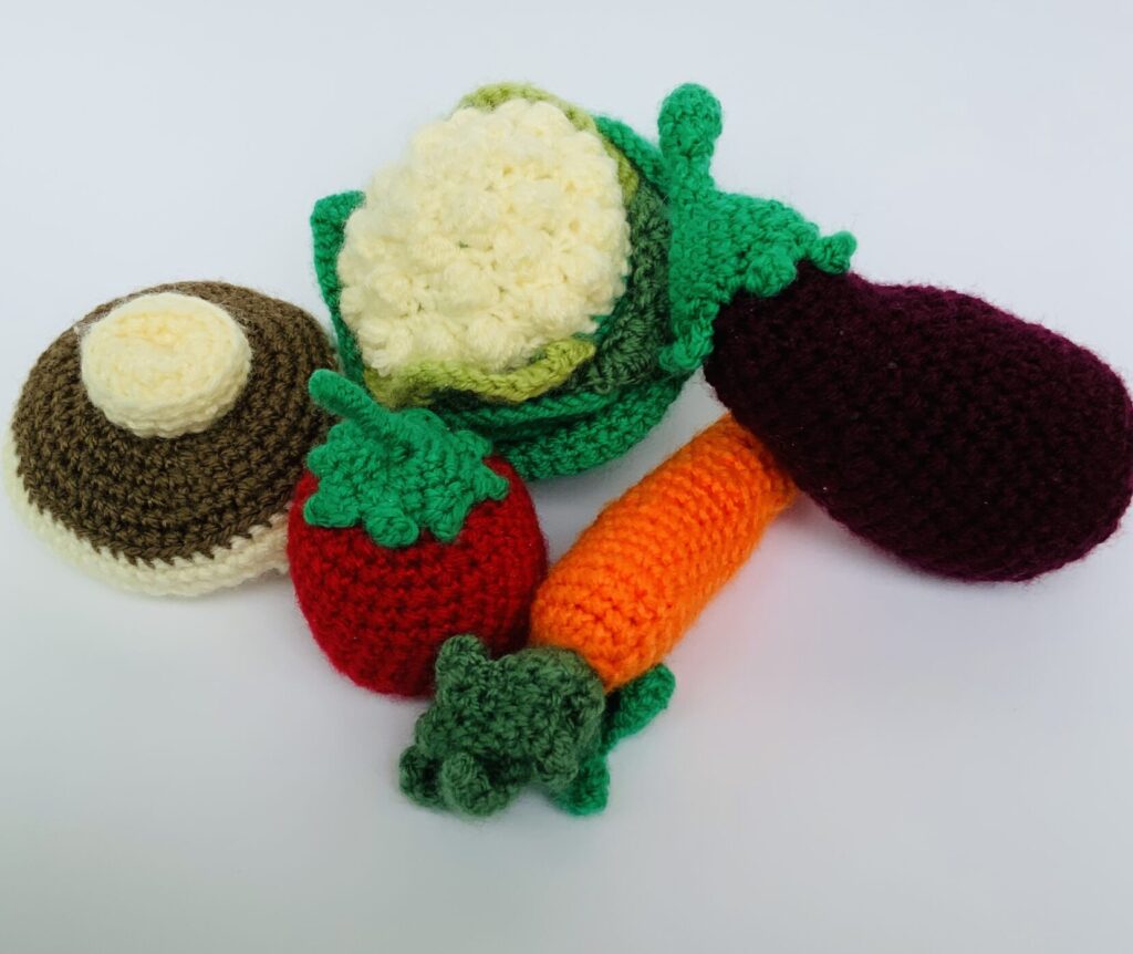 Crochet fruit and veg
