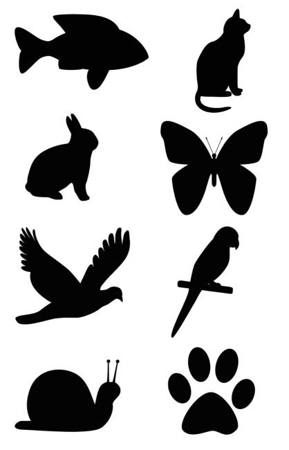 Animal silhouettes