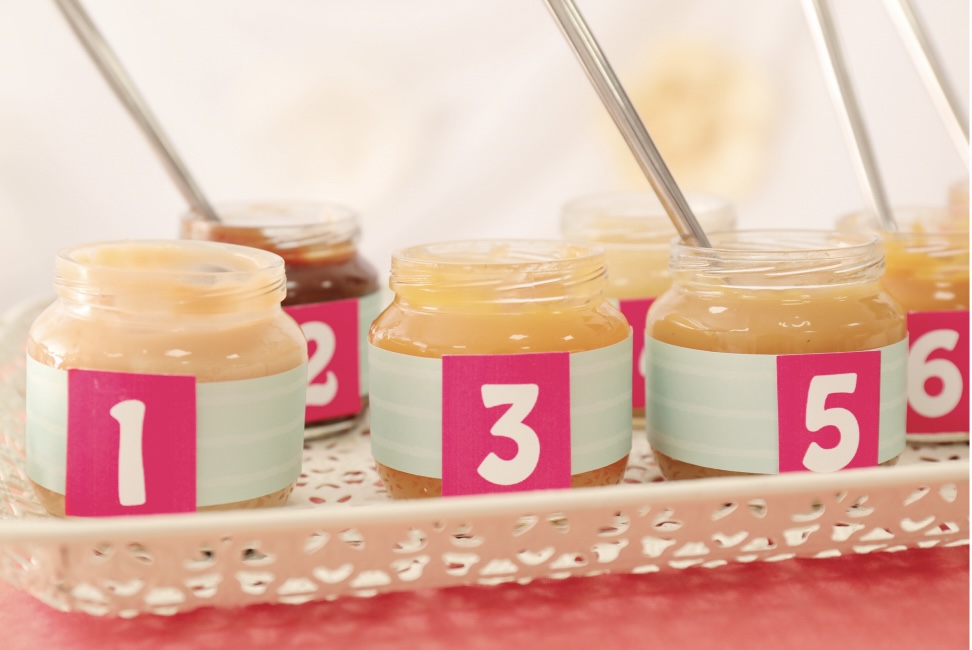Jars of baby food