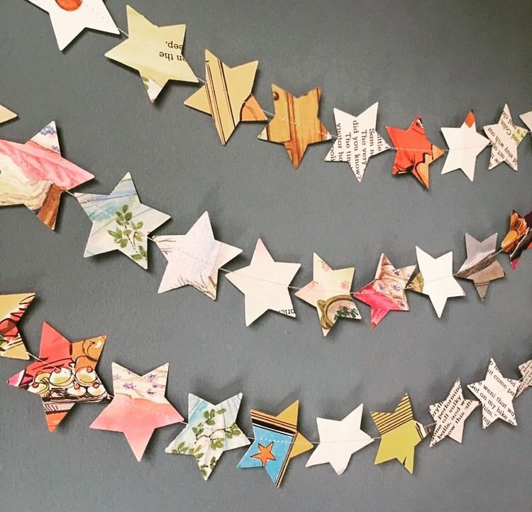 Paper star garlands