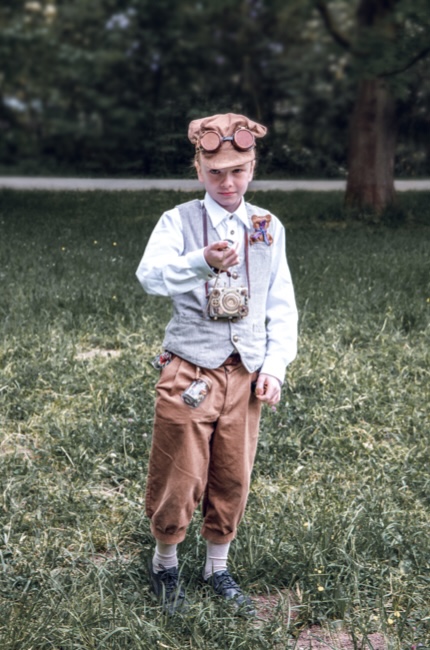 Boy dressed in period costume