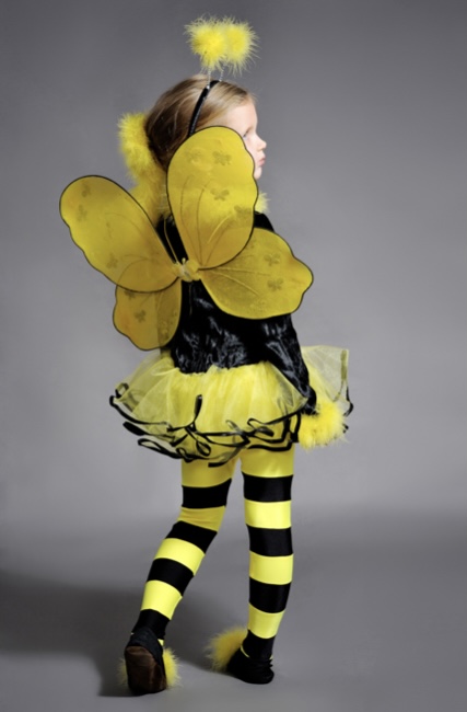 Girl dressed as a bumble bee