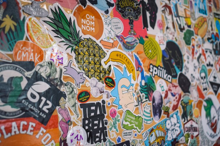 Lots of coloured stickers