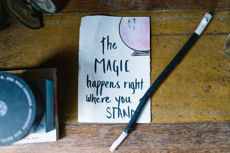A wands and a party invitation