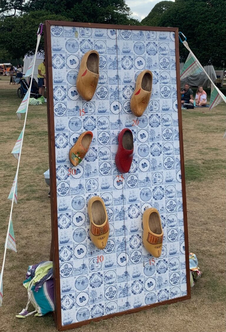 Clogs on a board - Carnival style party games