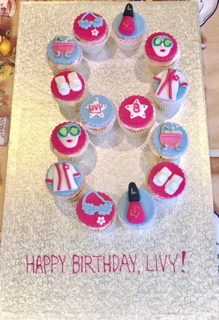 sleepover themed cupcakes - Oh crumbs cake couture -Sleepover birthday parties for kids