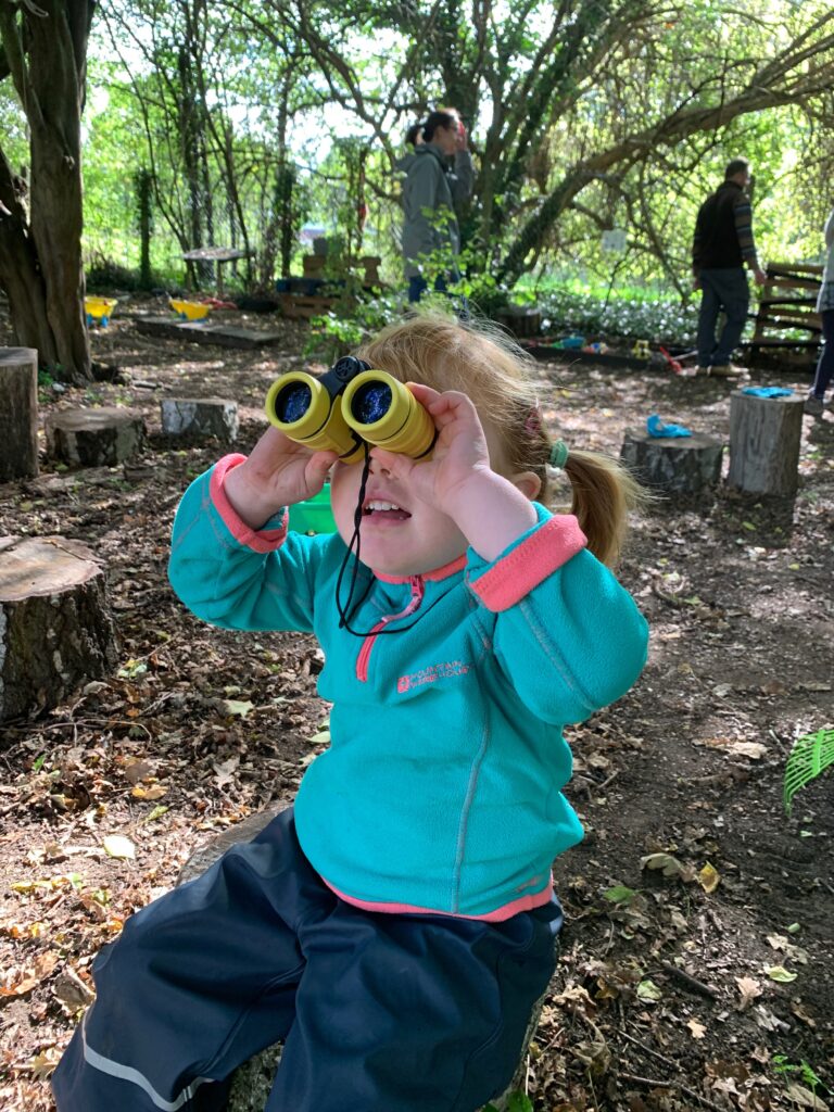 Lily bird watching - Forest school style parties