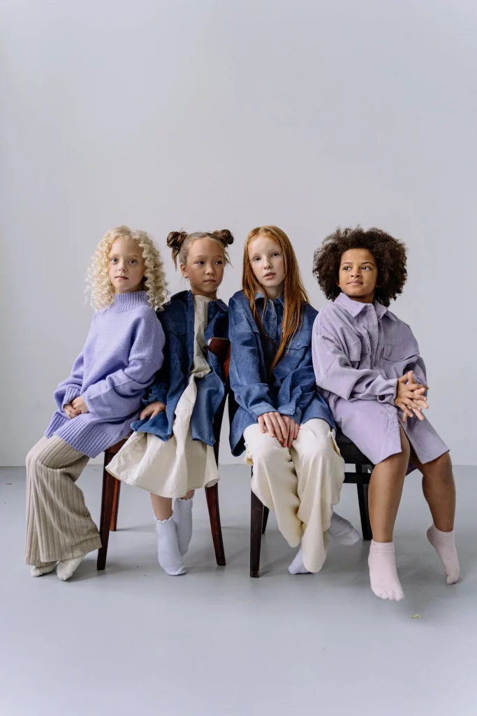 4 girls being models for the day